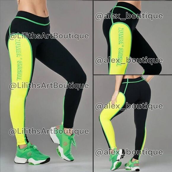 🖤Zumba Piped Leggings (E075)-Size S for Women - Picture 1 of 8